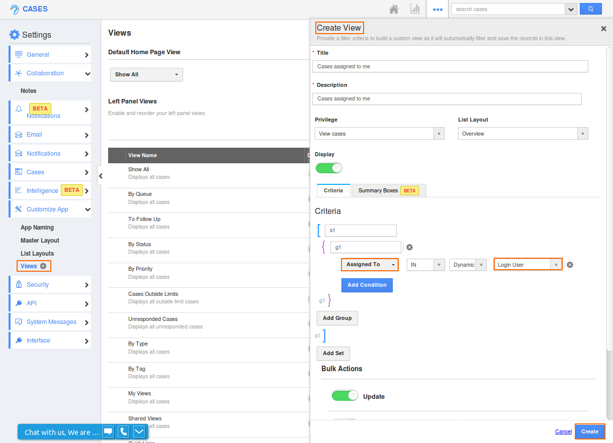 Create View cases assigned to me Create View cases assigned to me